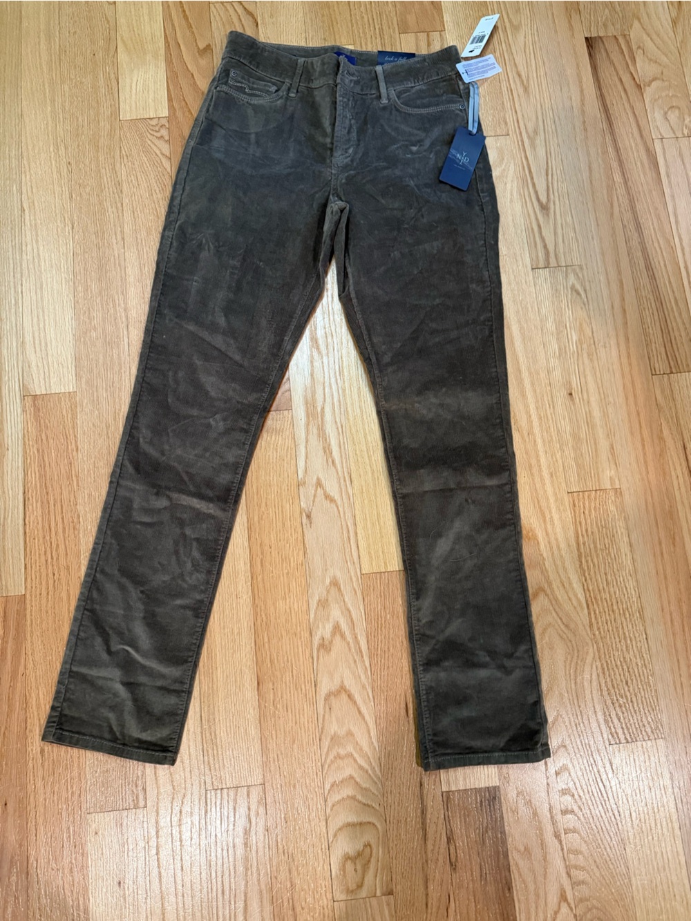 NYDJ Women's Corduroy Slim Pants in Dark Brown